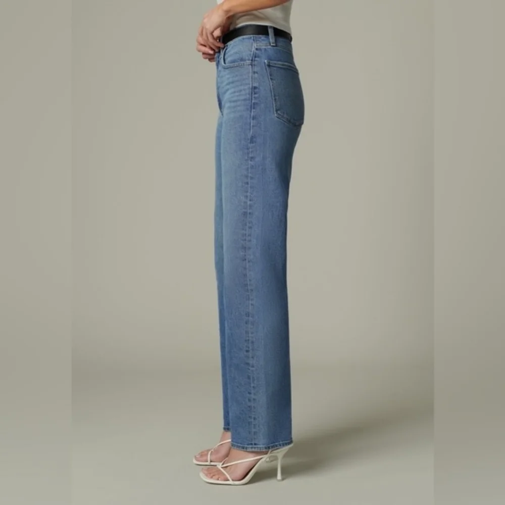 Joe's Jeans High Rise Faded Wash Straight Leg Sandblasted Contrasted Sz 29 New - Picture 3 of 16